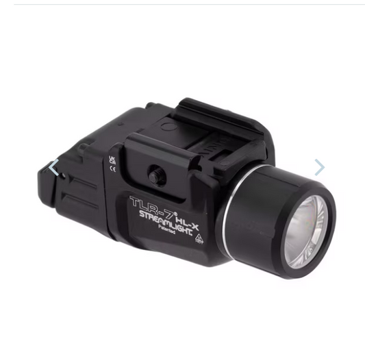 Streamlight TLR-7 HL-X Multi-Fuel Tactical Weapon Light - 1000 Lumens - Rechargeable SL-B9 - Black