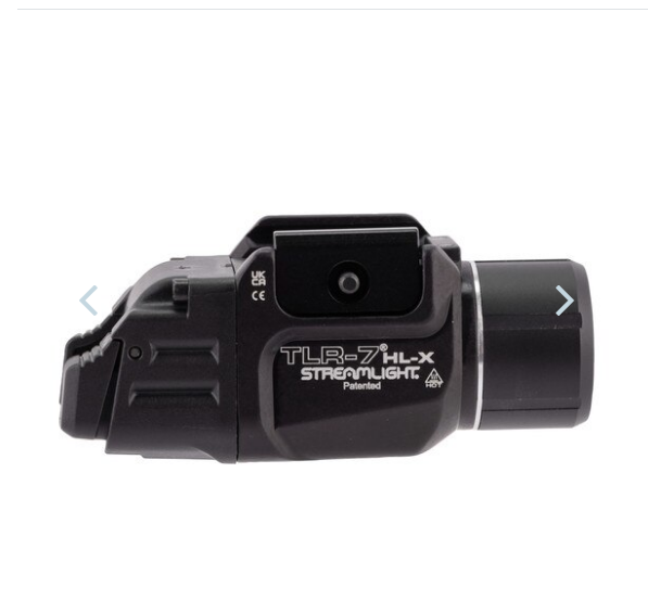 Streamlight TLR-7 HL-X Multi-Fuel Tactical Weapon Light - 1000 Lumens - Rechargeable SL-B9 - Black