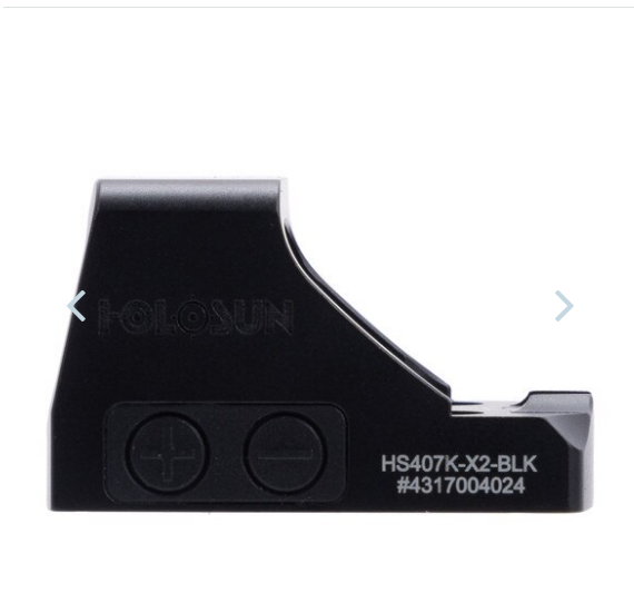 Holosun HS407K-X2 BLACKOUT Pistol Red Dot Sight - 6 MOA