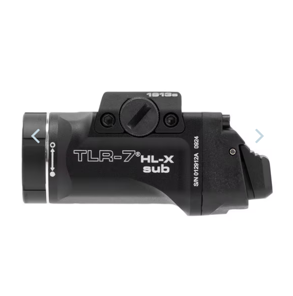 Streamlight TLR-7 HL-X Sub Multi-Fuel Ultra Compact Pistol Light - 1913 - 1000 Lumens - Rechargeable SL-B9 - Black